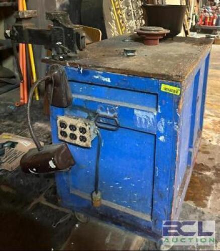 ROLLING WORK BOX WITH MOUNTED VICE AND OUTLETS