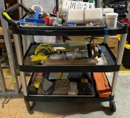 ROLLING CART WITH CONTENTS