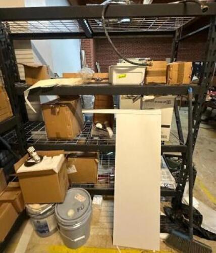 ASSORTED HARDWARE AND CONTENTS OF RACKING