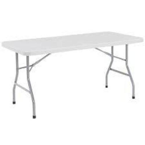 DESCRIPTION: (1) FOLDING TABLEBRAND/MODEL: NATIONAL PUBLIC SEATING #BT3060INFORMATION: GREYSIZE: 30" X 60" X 29 1/2"RETAIL$: $115.00 EAQTY: 1