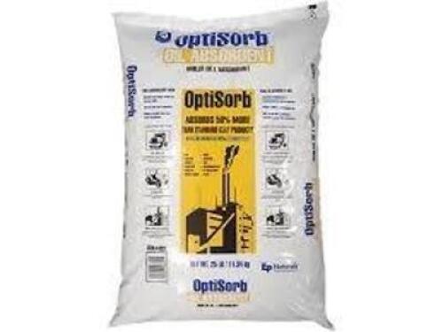 DESCRIPTION: (6) BAGS OF OIL ABSORBENT BRAND/MODEL: OPTISORB SIZE: 25 LB RETAIL$: $13.25 EA QTY: 6