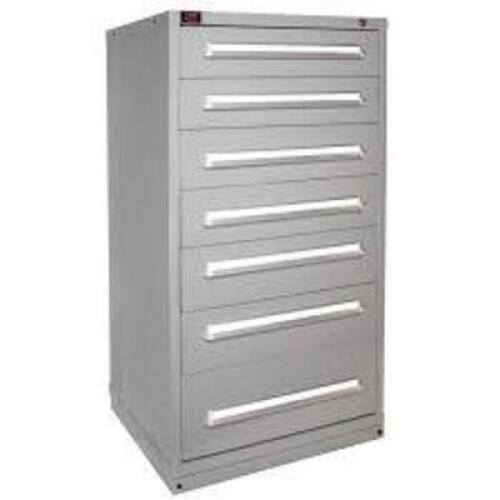 DESCRIPTION: (1) MODULAR DRAWER CABINETBRAND/MODEL: LYONINFORMATION: GRAYSIZE: 7 DRAWERS, APPROX 30" X 28" X 44 1/4"RETAIL$: $3026.29 EAQTY: 1