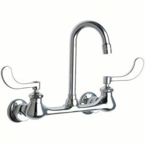 DESCRIPTION: (1) GOOSENECK KITCHEN / BATHROOM FAUCET BRAND/MODEL: CHICAGO FAUCETS #631 TO ABCP INFORMATION: POLISHED CHROME, CAST BRASS, WIDESPREAD, W