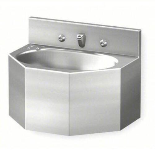 DESCRIPTION: (1) LAVATORY SINK BRAND/MODEL: PENAL TO WARE #1JZL6 INFORMATION: STAINLESS STEEL SIZE: 0.5 GPM FLOW RATE, SPLASH, 14 3/4 IN X 9 1/2 IN BO