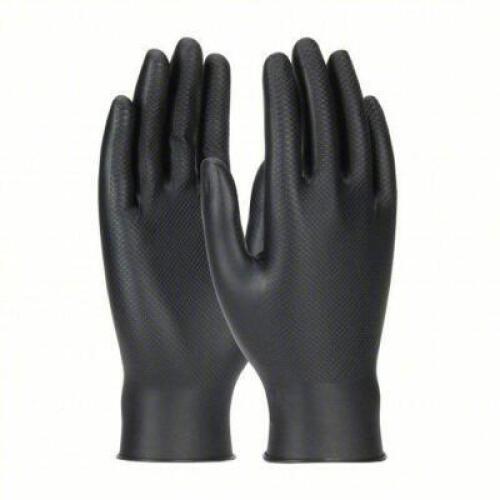 DESCRIPTION: (2) BOXES OF (50) PAIRS OF DISPOSABLE GLOVES BRAND/MODEL: PIP #793FT4 INFORMATION: BLACK, NITRILE, POWDER FREE SIZE: XL RETAIL$: $19.99 E