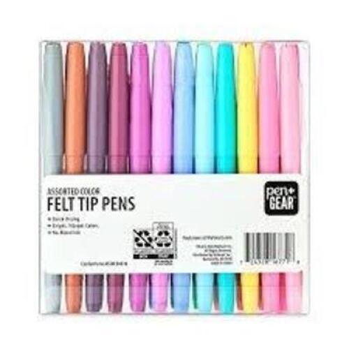 DESCRIPTION: (2) SETS OF (24) FELT TIP MARKERS BRAND/MODEL: PEN + GEAR #16771 RETAIL$: $14.88 EA QTY: 2