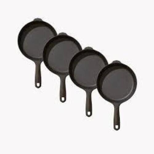DESCRIPTION: (4) SKILLETS BRAND/MODEL: TT RILEY RETAIL$: $300.00 TOTAL QTY: 4