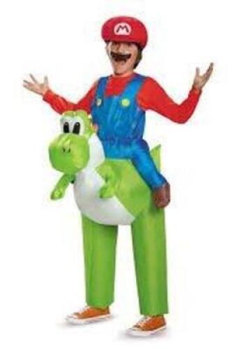 DESCRIPTION: (1) MARIO RIDING YOSHI KIDS COSTUME BRAND/MODEL: SUPER MARIO INFORMATION: ONE SIZE FITS MOST RETAIL$: $64.99 EA QTY: 1