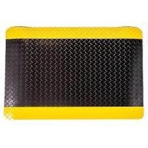 DESCRIPTION: (1) ANTI FATIGUE MAT INFORMATION: BLACK WITH YELLOW EDGE, DIAMOND TREAD SIZE: 36" X 10' RETAIL$: $420.00 EA QTY: 1