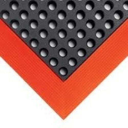 DESCRIPTION: (1) ANTI TO FATIGUE RUG BRAND/MODEL: PRO TO SOURCE INFORMATION: BLACK WITH ORANGE, DRAINAGE HOLES RETAIL$: $180.00 EA QTY: 1