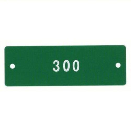 DESCRIPTION: (6) SETS OF NUMBER TAGS BRAND/MODEL: PRODUCT NUMBER #22CN72 INFORMATION: GREEN/WHITE, RECTANGLE SIZE: 1" X 3" RETAIL$: $54.53 EA QTY: 6