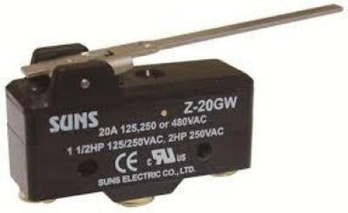 DESCRIPTION: (20) MICRO SWITCH BRAND/MODEL: SUNS #Z TO 25GW RETAIL$: $8.56 PER SWITCH QTY: 20