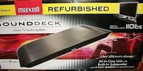 DESCRIPTION: (1) DIGITAL BLUETOOTH SOUNDDECK BRAND/MODEL: MAXELL #SSB TO 3WB RETAIL$: $59.99 EA QTY: 1
