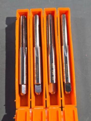 DESCRIPTION: (4) HSS TAPER TAP BRAND/MODEL: HERTEL 02385003 SIZE: 1/4" TO 28 UNF RETAIL$: 28.2 QTY: 4