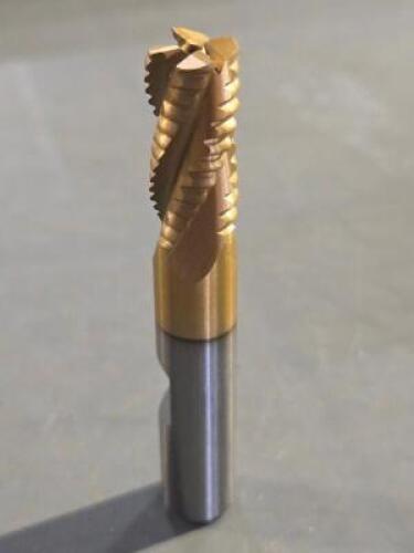 DESCRIPTION: (3) COLBALT ROUGHING END MILL BRAND/MODEL: VC 80260243 SIZE: 3/8" X 3/4" RETAIL$: 42.4 QTY: 3