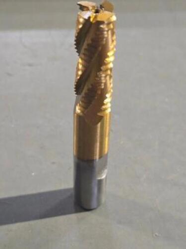 DESCRIPTION: (4) COBALT ROUGHING END MILL BRAND/MODEL: INTERSTATE 80260326 SIZE: 1/2"X1 TO 1/4" RETAIL$: 42.11 QTY: 4