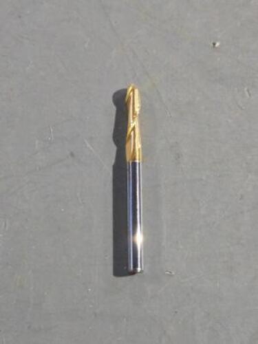 DESCRIPTION: (1) HSS BALL END MILL BRAND/MODEL: HERTEL 74613324 SIZE: 1/8" X 1/2" X 1/8" QTY: 1