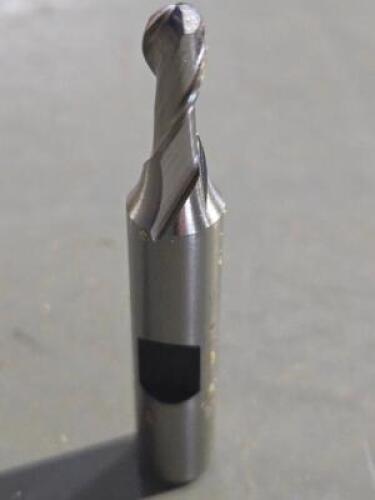 DESCRIPTION: (1) HSS BALL END MILL BRAND/MODEL: HERTEL 84509678 SIZE: 7/32" X 1/2" X 3/8" RETAIL$: 21.11 QTY: 1