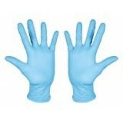 DESCRIPTION: (4) NITRILE GLOVES INFORMATION: BLUE. POWDER FREE SIZE: M? QTY: 4
