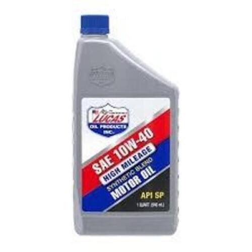 DESCRIPTION: (6) 10w TO 40 MOTOR OIL BRAND/MODEL: LUCAS 10275 SIZE: 1 QT RETAIL$: 16.54 QTY: 6