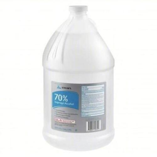 DESCRIPTION: (4) 70% RUBBING ALCOHOL BRAND/MODEL: SWAN 14U290 SIZE: 1 GAL RETAIL$: 199.96 QTY: 4
