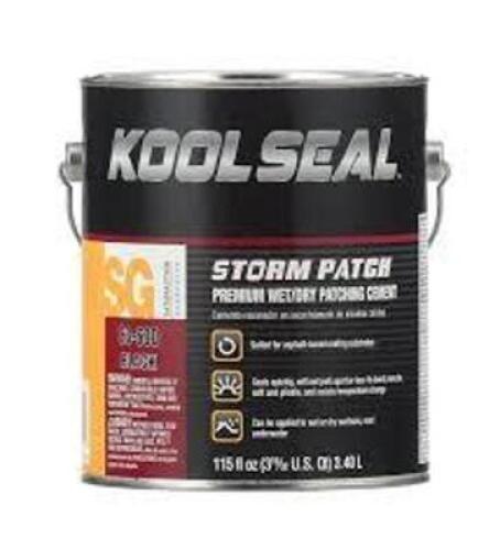 DESCRIPTION: (2) CANS OF BLACK WET/DRY PATCHING CEMENT BRAND/MODEL: KOOL SEAL 83 TO 600 SIZE: 1 GALLON RETAIL$: 174.2 QTY: 2