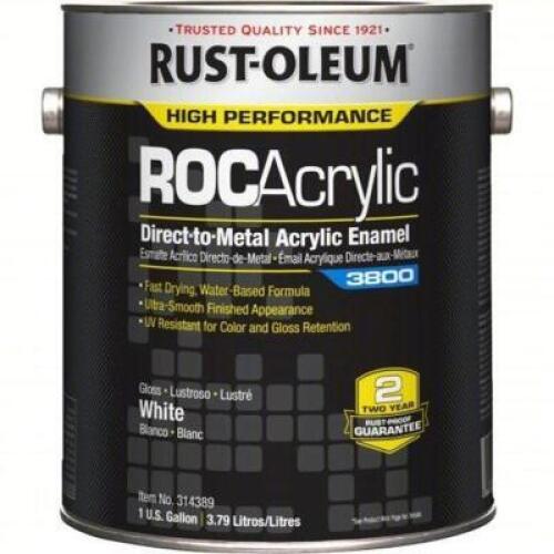 DESCRIPTION: (2) WHITE, ACRYLIC ENAMEL INT/EXT COATING BRAND/MODEL: RUST TO OLEUM 314389 SIZE: 1 GAL RETAIL$: 156.48 QTY: 2