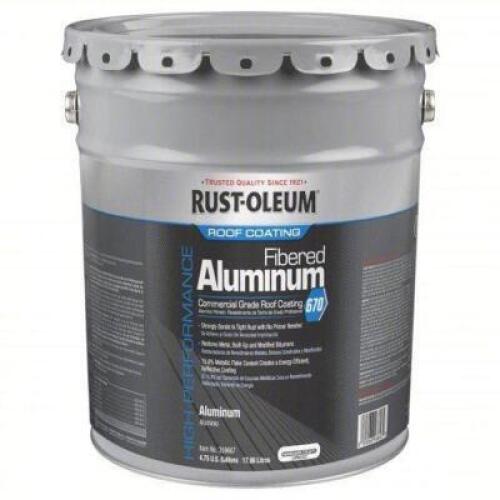 DESCRIPTION: (1) ALUMINUM ROOF COATING BRAND/MODEL: RUST TO OLEUM 359667 SIZE: 5 GAL RETAIL$: 202.76 QTY: 1
