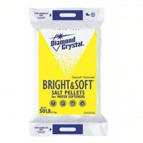 DESCRIPTION: (2) BAGS OF WATER SOFTNER SALT BRAND/MODEL: DIAMOND CRYSTAL SIZE: 50LBS RETAIL$: 50.8 QTY: 2