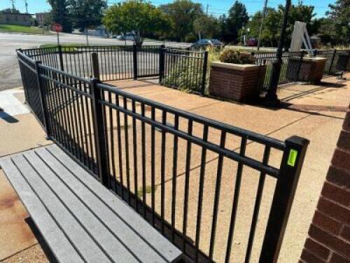 APPROX 70' OF METAL FENCING.