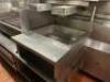 COUNTER TOP STAINLESS DUMP STATION W/ (2) OVERHEAD HEAT LAMPS. - 2