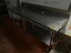 83" X 30" STAINLESS TABLE W/ 4" BACK SPLASH - 2
