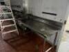 16' STAINLESS PREP COUNTER W/ SINK AND UNDER COUNTER STORAGE. - 2