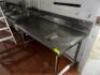 16' STAINLESS PREP COUNTER W/ SINK AND UNDER COUNTER STORAGE. - 3