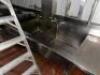 16' STAINLESS PREP COUNTER W/ SINK AND UNDER COUNTER STORAGE. - 4