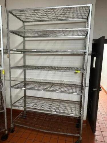 60" X 24" SEVERN TIRE METAL SHELF - ON CASTERS