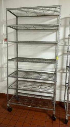 48" X 24" SEVERN TIRE METAL SHELF - ON CASTERS