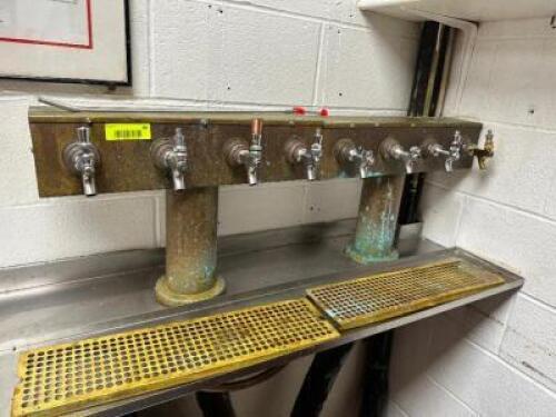 (2) FOUR GROUP TAP TOWERS, A GLYCOL SYSTEM, KEG HOSES AND CONNECTORS, AND ALUMINUM DUNNAGE RACKS.