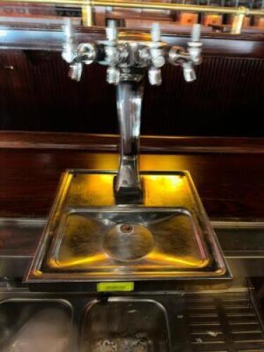 (2) FOUR GROUP STAINLESS TAP HEADS W/ TRAYS