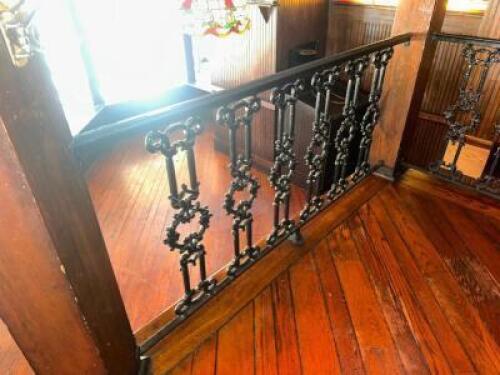 (3) 60" SECTIONS OF ORNATE WROUGHT IRON FENCE SECTIONS.