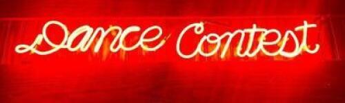 "DANCE CONTENTS" NEON SIGN.