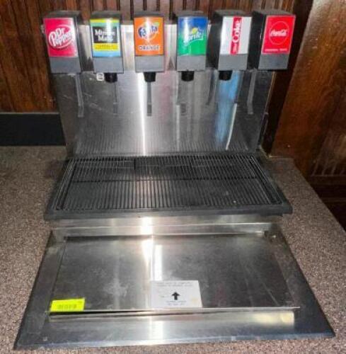 DROP IN SIX GROUP FOUNTAIN SODA MACHINE AND ICE KEEPER
