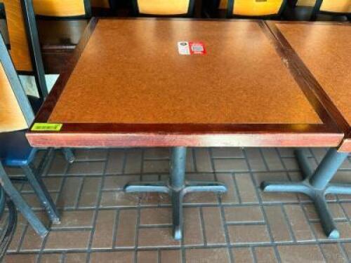 (3) 30" X 30" COMPOSITE TOP TABLES W/ BASES.