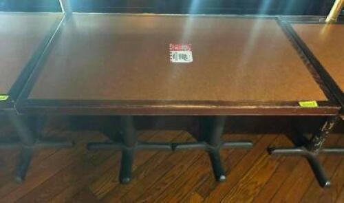 48" X 30" DOUBLE PEDESTAL COMPOSITE TABLE.