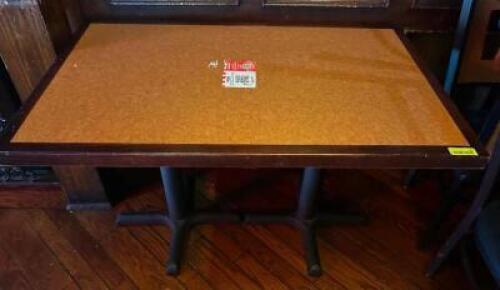 48" X 30" DOUBLE PEDESTAL COMPOSITE TABLE.