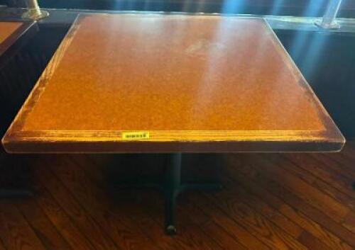 36" X 36" COMPOSITE TOP TABLE WITH BASE.