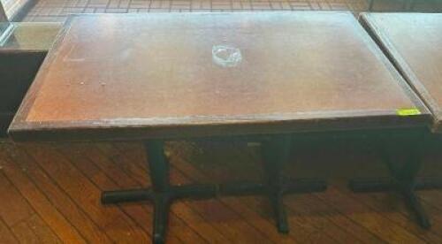 48" X 30" DOUBLE PEDESTAL COMPOSITE TABLE.