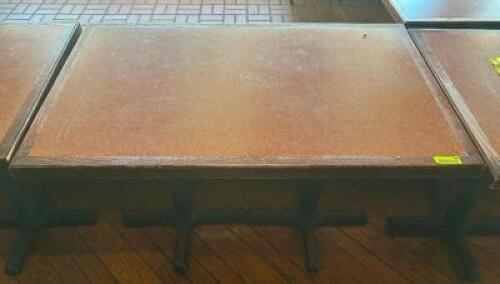 48" X 30" DOUBLE PEDESTAL COMPOSITE TABLE.