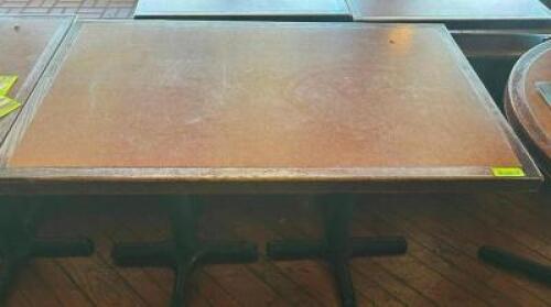 48" X 30" DOUBLE PEDESTAL COMPOSITE TABLE.