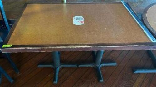 48" X 30" DOUBLE PEDESTAL COMPOSITE TABLE.